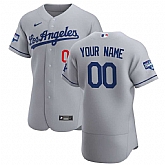 Los Angeles Dodgers Customized Nike Gray Road 2020 World Series Champions Team MLB Jersey,baseball caps,new era cap wholesale,wholesale hats